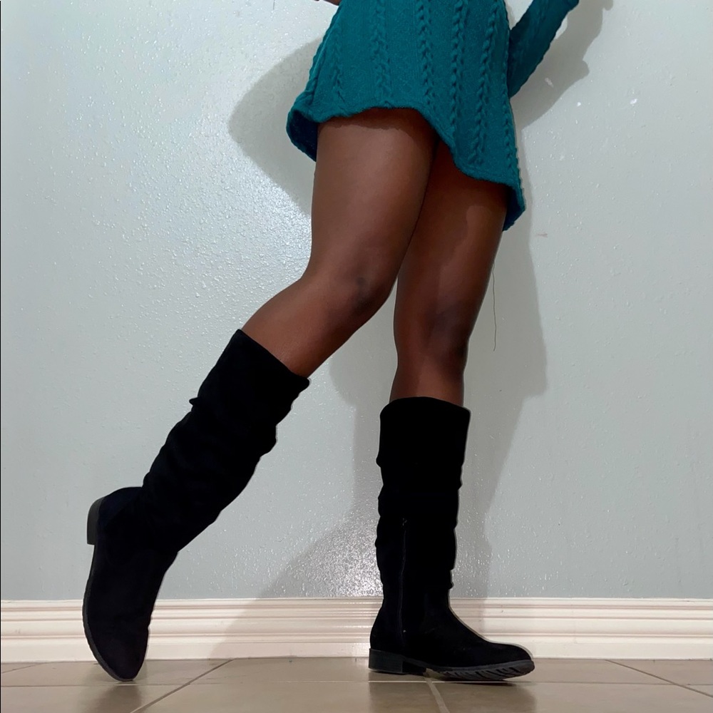 Tall Velvet Boots (Size 9 1/2)